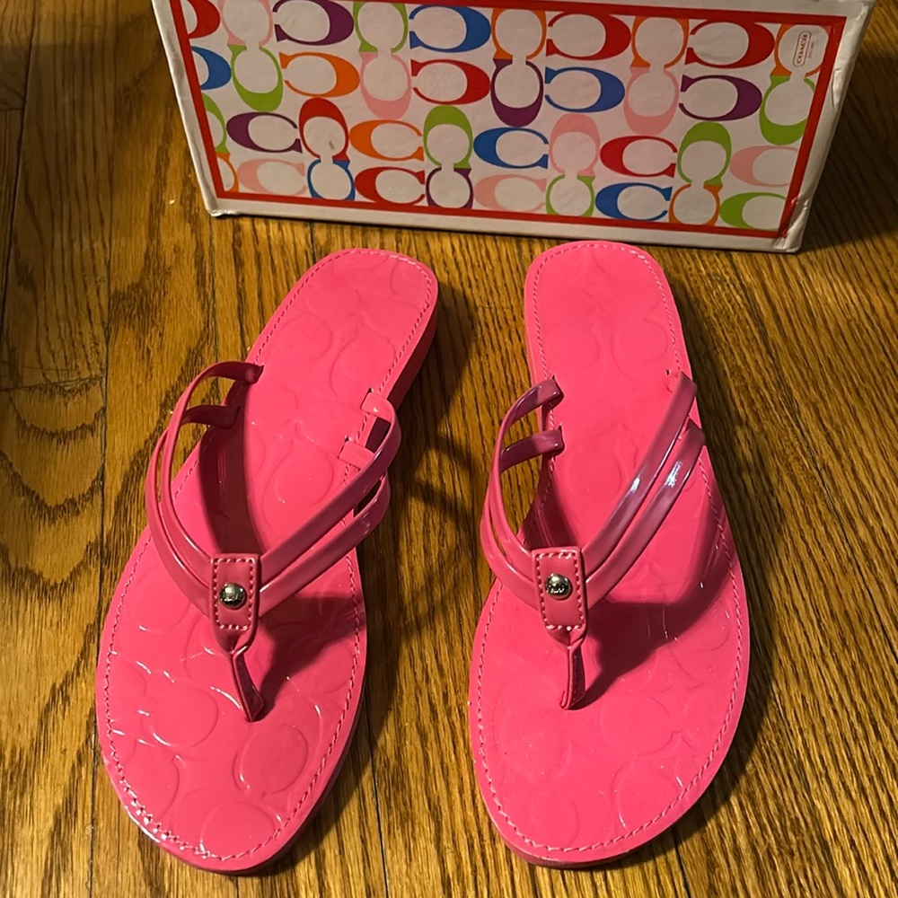 Brand New Coach Patent Sandals
